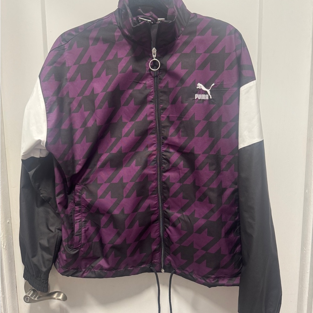 Puma Black and Purple Patterned Jacket